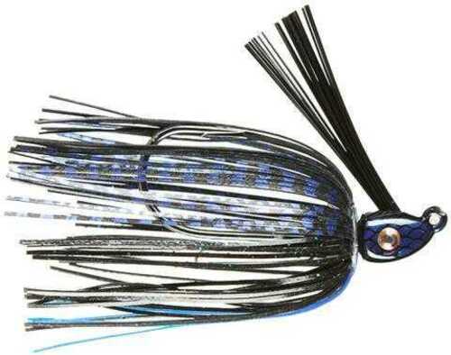 Strike King Hack Attack Heavy Cover Swim Jig Black Blue 6pk