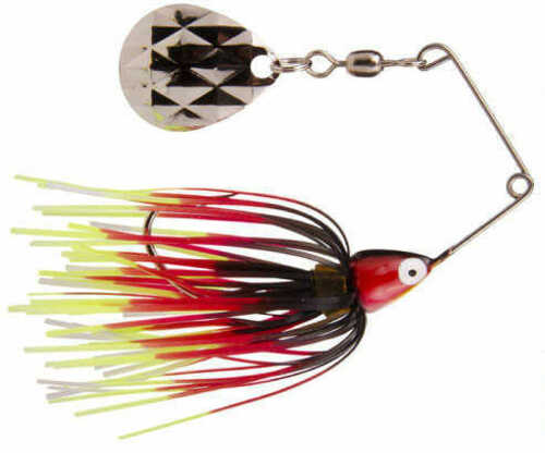 Strike King Mini Spinnerbait Black Chart White Red 6pk