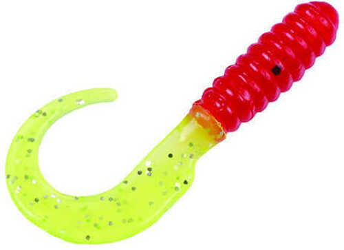 Strike King Mr Crappie Grub Red Chartreuse Sparkle 6pk