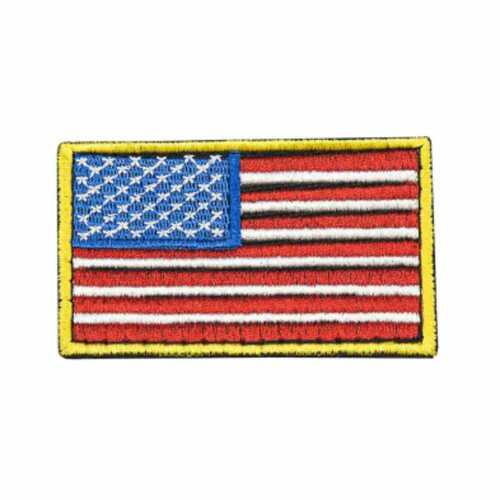 Vism Usa Flag Patch Embroid Red White Blue