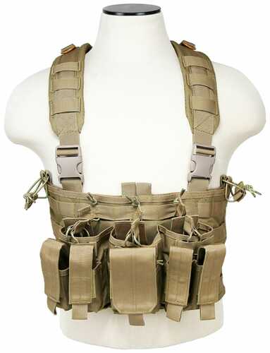 NcSTAR Vest AR and Pistol Chest Rig Tan