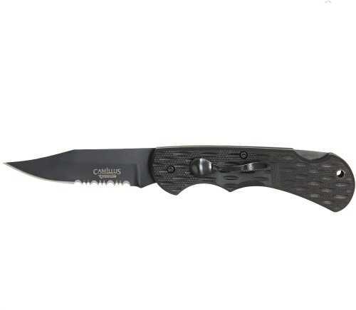 Camillus Lev-R-Lock Knife Drop Point Serrated 19063