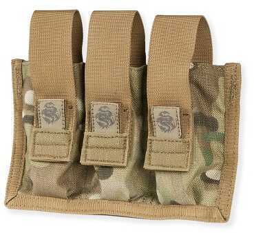 T ACP rogear Multicam Triple Pistol Mag Pouch With Griptite