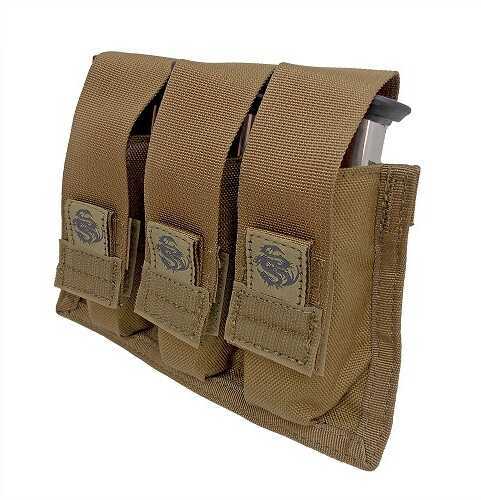 T ACP rogear Coyote Tan Triple Pistol Mag Pouch With Griptite