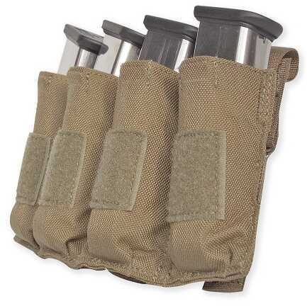 Quad Pistol Mag Pouch W/ Griptite Coyote Tan