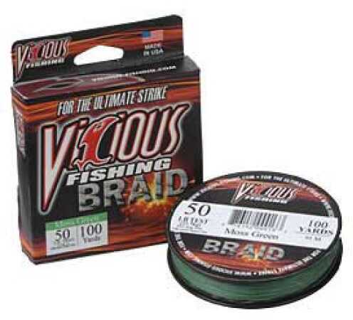 Vicious Braid Moss Green 100Yd 20Lb BPG-20