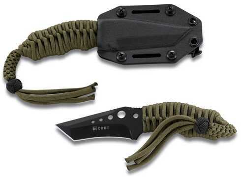 CRKT Crawford Neck Black With Olive Drab Cord Wrap