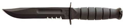 Ka-Bar Short Knife Black Hard Sheath Serrated Edge