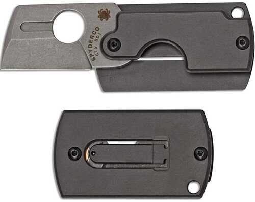 Spyderco Dogtag Folder 1.19 in Plain Black Aluminum Handle