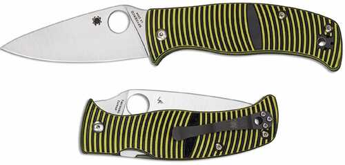 Spyderco Caribbean Folder 3.7 in Plain Black-Yellow G-10