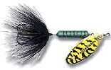 Yakima Wordn V Roostertail 1/4Oz White Blacktiger