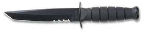 Ka-bar Short Knife Tanto Black Hard Sheath Serrated Edge