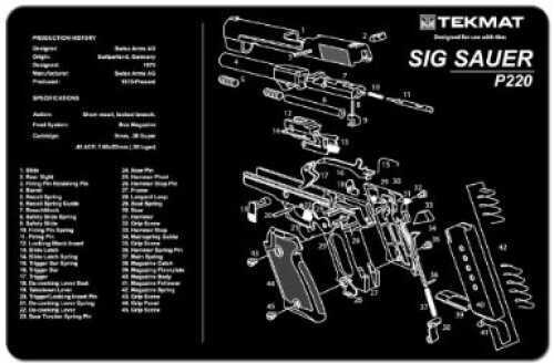 TekMat Sig Sauer P220 Handgun Mat 17-Sig220