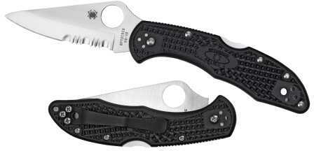 Spyderco Delica4 Lightweight Black FRN Flat Ground PlainEdge