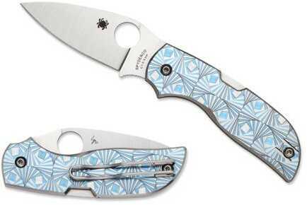 Spyderco- Chaparral Blue Stepped Titanium Folder 2.79" Blade Md: C152STIBLP