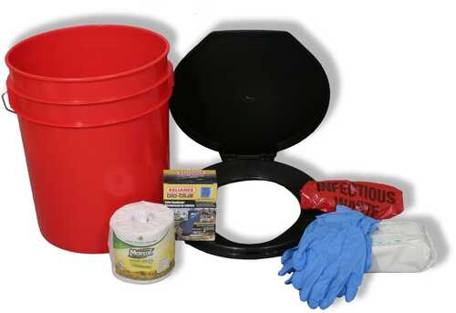 Ready America Lockdown Toilet Bucket Kit - 1-4 Person