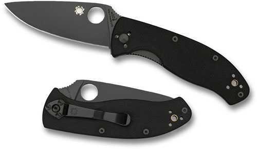 Spyderco Tenacious Black G-10 Blade Plainedge Knife