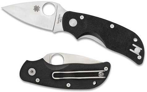 Spyderco Cat Black G-10 Plainedge Knife