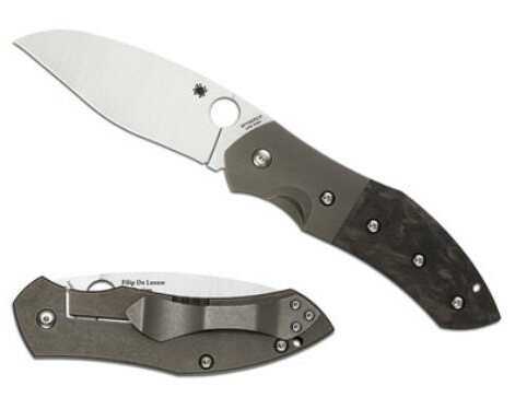 Spyderco- Myrtle Plain Edge Folding Knife With 3.71" Blade Md: C194CFTIP