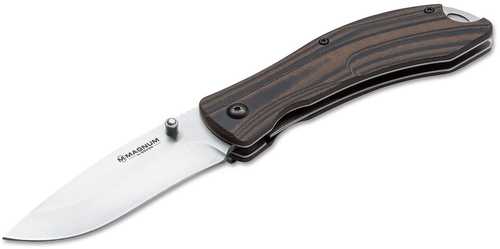 Magnum Dark Earth Folding Knife-3.38in Satin Steel Blade