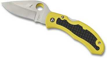 Spyderco 2.96in Snap-It Salt Fldg Knife-PlainEdge-Yellow FRN