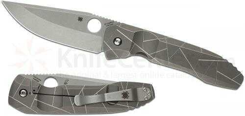 Spyderco 3.75in Nirvana Folding Knife-PlainEdge-Titanium