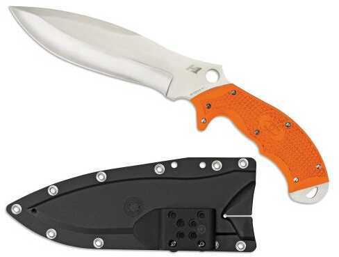 Spyderco 12.25in Rock Salt Fixed Blade-PlainEdge-Orange FRN