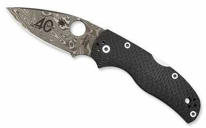 Spyderco 2.98in Native 5 40th Anniv Folder-damascus Plnedge