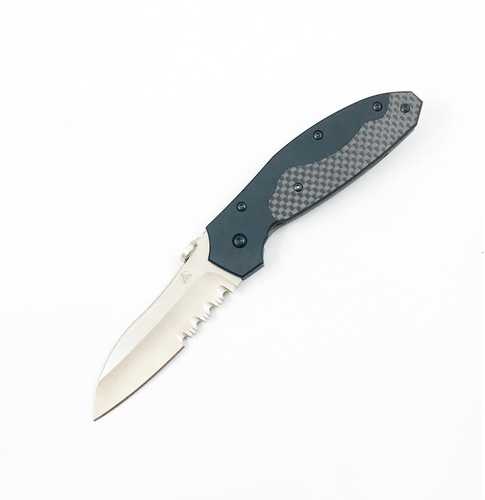 Nemesis Manx Folder 3.0in Satin Combo Blade 7.15in Overall