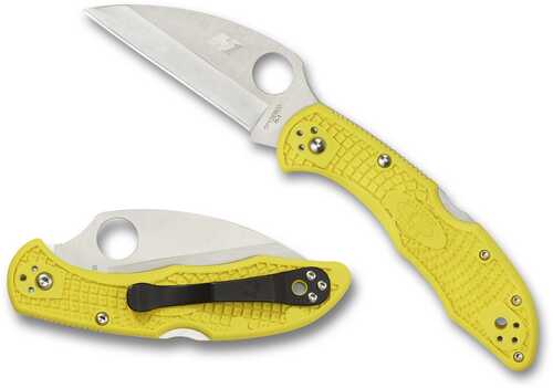 Spyderco Salt2 Folder 2.89 in Wharncliffe Plain Yellow FRN