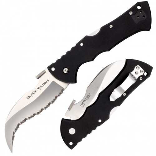 Cold Steel Talon II Folder 4.0 in Serrated Black G-10 Handle