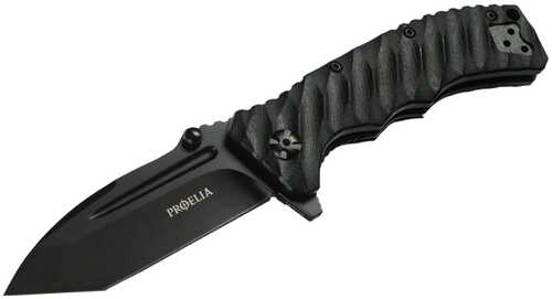 Proelia TX011 Folder 3.36 in Black Tanto Blade G-10