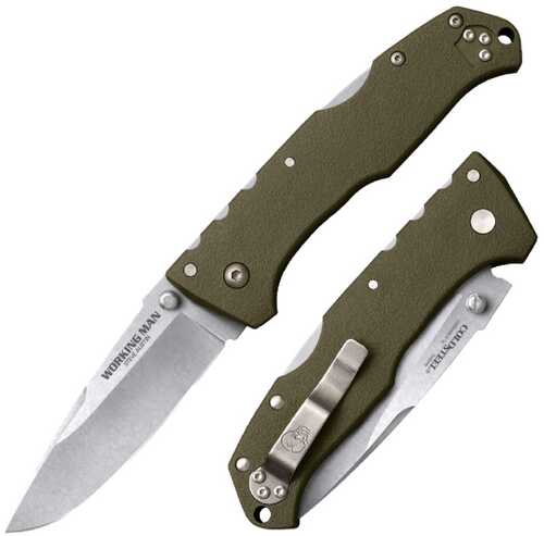 Cold Steel AK-47 Folder 3.5 in Black Plain OD Green G-10