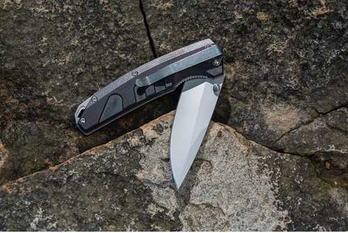 Smith Rally Folder 3.4 in Blade Black G-10 Handle