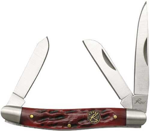 Roper Stockman 2.5 in Blade Jigged Red Bone Handle