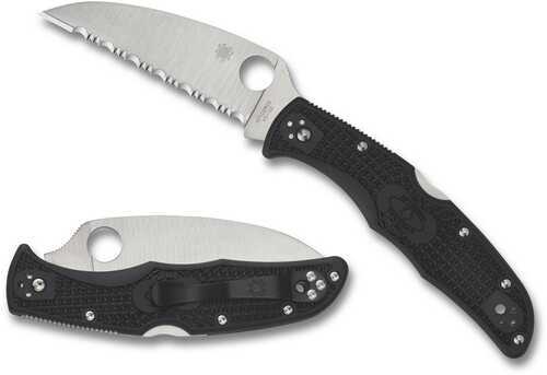 Spyderco Endura 4 Folder 3.8 in Wharncliffe Serrated Black FRN