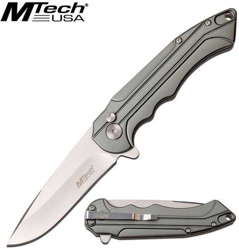 MTech USA Folder 3.1 in Blade Gray Aluminum Handle