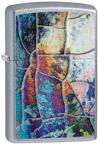 Zippo Street Chrome Rust Patina Design Lighter