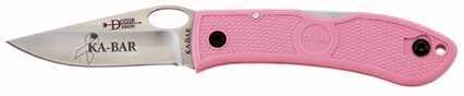 Ka-Bar Dozier Folding Hunter With Hole Pink 4065Pk