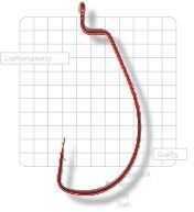 Gamakatsu 3/0 Worm Hook Offset Extra Wide Gap Red 5 Pack