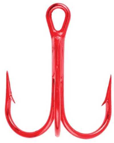 Eagle Claw Lazer Red 3X Treble Hook Worm 5Pk Size 2