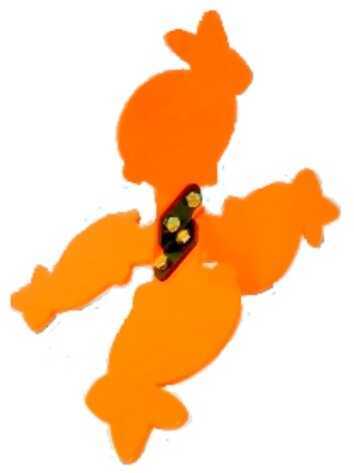 Flippin Critters 1/4"(2) Rabbit Hg Orange AR400