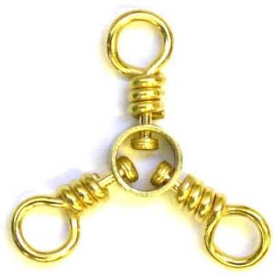 Eagle Claw 3-Way Swivel Brass Size2 3Pk