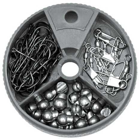 Eagle Claw Hook/Swivel/Sinker Dial Box 75Pc