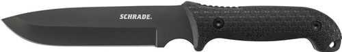 Schrade SCHF52 Fixed 7.0 in Black Blade Rubber Handle