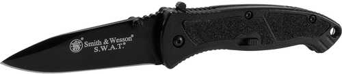 Smith and Wesson SWATB Assisted 2.5 in Black Blade Aluminum Handle