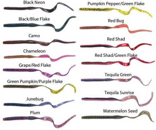 Yum Ribbontail 7.5In. 15Pk Pumpkin Pepper/Green Flake