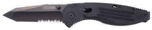 SOG Aegis Black TiNi Folding Knife Tanto PS AE04-CP