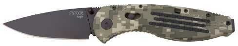 SOG Aegis Black TiNi Folding Knife Digital Camo Handle