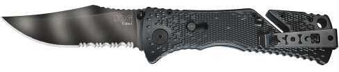 SOG Trident Folding Knife Partially Serrated TigerStripe